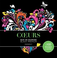  Marabout - Coeurs - Bloc de coloriage Black Premium.