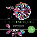  Marabout - Fleurs exotiques - Bloc de coloriage Black Premium.