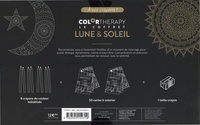 Colortherapy, le coffret Lune & Soleil. Avec 8 crayons de couleur métallisés, 50 cartes à colorier, 1 taille-crayon