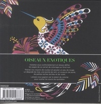 Oiseaux exotiques. Carnet de coloriage black premium