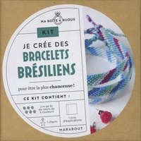 Anne-Sophie Fournel - Je crée des bracelets brésiliens pour être la plus chanceuse ! - Kit avec 2m de fil de coton de 6 couleurs + 1 charm étoile + 1 livre d'explications.