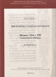 Silvia Di Donato - Bibliothèque nationale de France - Volume 3 - Hébreu 214-259 : Manuscrits de la bible hébraïque.