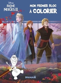 Disney - Mon premier bloc à colorier Disney La reine des neiges II - Elsa, Anna et Kristoff.