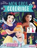  Disney Princesses - Mon gros coloriage Blanche-Neige, Cendrillon et Vaiana - Avec des stickers.