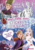  Collectif - Disney La Reine des Neiges - Mon colo avec stickers brillants (Anna, Elsa, Kristoff et Sven).