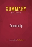 Publishing Businessnews - Summary: Censorship - Review and Analysis of Brian Jennings's Book.