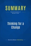 Publishing Businessnews - Summary: Thinking for a Change - Review and Analysis of Maxwell's Book.