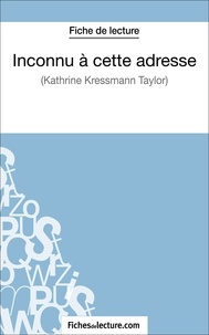 Kathrine Kressmann Taylor - Inconnu à cette adresse - Analyse complète de l'oeuvre.