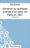  Fichesdelecture.com et Laurence Binon - Armance ou quelques scènes d'un salon de Paris en 1827 - Analyse complète de l'oeuvre.