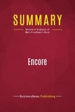 Publishing Businessnews - Summary: Encore - Review and Analysis of Marc Freedman's Book.