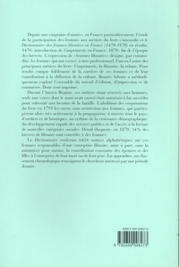 Dictionnaire des femmes libraires en France (1470-1870)
