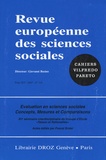 Pascal Bridel - Revue européenne des sciences sociales N° 138/2007 : Evaluation en sciences sociales - Concepts, mesure et comparaisons.