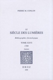 Pierre M. Conlon - Le siècle des Lumières - Bibliographie chronologique Tome 26, 1789, Auteurs.