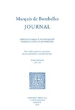  Marquis de Bombelles - Journal - Tome 1, 1780-1784.
