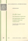 Etienne Dolet - De officio legati ; De immunitate legatorum ; De legationibus Ioannis ; Langiachi Episcopi ; Lemovicensis.
