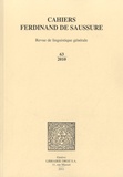 Daniele Gambarara - Cahiers Ferdinand de Saussure - Volume 63, 2010.