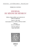 Pierre de L'Estoile - Journal du règne de Henri IV - Tome 2, 1592-1594.