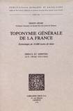 Ernest Nègre - Toponymie générale de la France - Errata et addenda aux trois volumes.