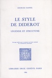 Georges Daniel - Le style de Diderot - Légende et structure.