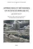 Luc Bulundwe et Chen Dandelot - Approches et méthodes en sciences bibliques - Quoi de neuf ?.