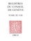 Sandra Coram-Mekkey et Paule Hochuli Dubuis - Registres du Conseil de Genève à l'époque de Calvin - Tome 3, 1538, 2 volumes.