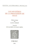  Anonyme - Les mystères de la procession de Lille - Tome 3, De Salomon aux Maccabées.