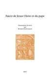 Reinhard Bodenmann - Faictz de Jesus Christ et du pape.