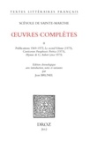 Scévole de Sainte-Marthe - Oeuvres complètes - Tome 2, Publications 1569-1572, Le Second Volume (1573), Canticorum Paraphrasis Poëtica (1573), Hymne de G. Aubert (circa 1573).