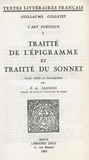 Guillaume Colletet - L'Art poétique - Tome premier, Traitté de l'épigramme et Traitté du sonnet.