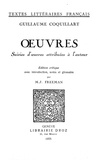 Guillaume Coquillart - Ouvres - Suivies d'ouvres attribuées à l'auteur.