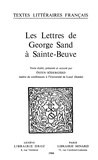 Östen Södergard - Les Lettres de George Sand à Sainte-Beuve.