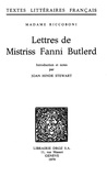Marie-Jeanne Riccoboni et Joan Hinde Stewart - Lettres de Mistriss Fanni Butlerd.