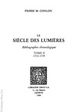 Pierre M. Conlon - Le Siècle des Lumières : Bibliographie chronologique. T. II : 1723-1729.