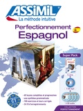  Assimil - Perfectionnement espagnol - Super pack avec 1 livre, 1 cd mp3 et 4 cd audio.