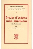 Jean Daniélou - Etudes d'exégèse judéo-chrétienne - Les Testimonia.