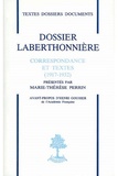Marie-Thérèse Perrin - Dossier Laberthonnière - Correspondance et textes, 1917-1932.