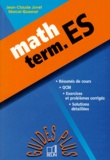 Jean-Claude Jovet et Marcel Quesnel - Math, term. ES.