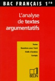 Robert Baniol - L'analyse de textes argumentatifs.