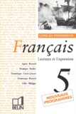 Dominique Conte-Jansen et Gilles Philippe - Francais 5eme Lectures Et Expression. Livre Du Professeur.