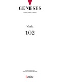  CNRS - Genèses N° 102 : Varia.