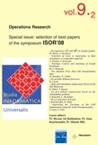 Ivan Lavallée - Studia Informatica Universalis n°9-2. Operations research - Special issue : selection of best papers of the symposium ISOR 08.
