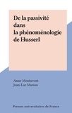 Anne Montavont et Jean-Luc Marion - De la passivité dans la phénoménologie de Husserl.