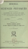 Jean Becquerel et  Académie des sciences de Paris - Propriétés magnétiques générales de divers composés des éléments du groupe du fer.
