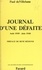 Paul de Villelume et René Rémond - Journal d'une défaite - 23 août 1939 - 16 juin 1940.