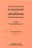 Roger Aubert - Dictionnaire d'histoire et de géographie ecclésiastiques - Fascicule 175b-176, Langhe-Lashio.