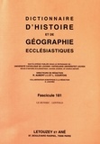 Roger Aubert et Luc Courtois - Dictionnaire d'histoire et de géographie ecclésiastiques - Fascicule 181, Le Hunsec - Lentolo.