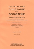 Roger Aubert et Luc Courtois - Dictionnaire d'histoire et de géographie ecclésiastiques - Fascicule 184, Lesley - Leyen.