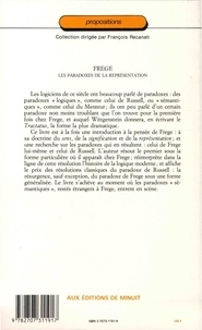 Frege. Les paradoxes de la représentation