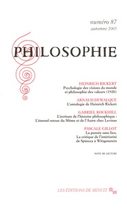  Collectif - Philosophie N° 87, automne 2005 : .