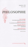 Paul Natorp et Philippe Cormier - Philosophie N° 104 : .